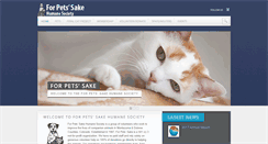 Desktop Screenshot of forpetssakehs.org