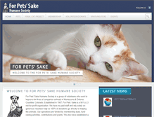 Tablet Screenshot of forpetssakehs.org
